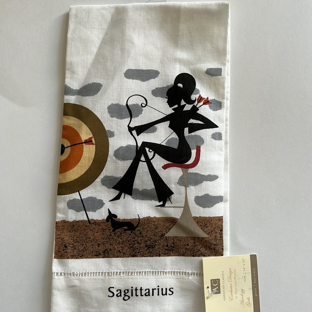 Sagittarius astrology girls kitchen towel NWT